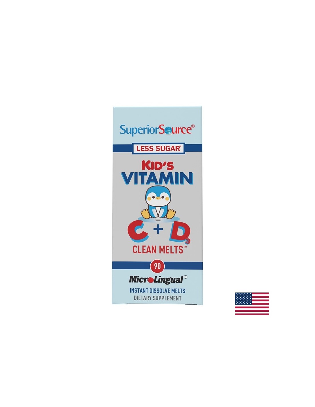 Vitamins C + D - formula for children Kids Vitamine C+D, 90 sublingual tablets