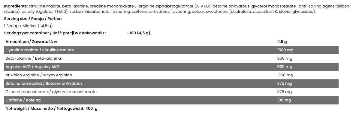 Ledové čerpadlo / Evercool Pre -Workout - 18,5 gramů