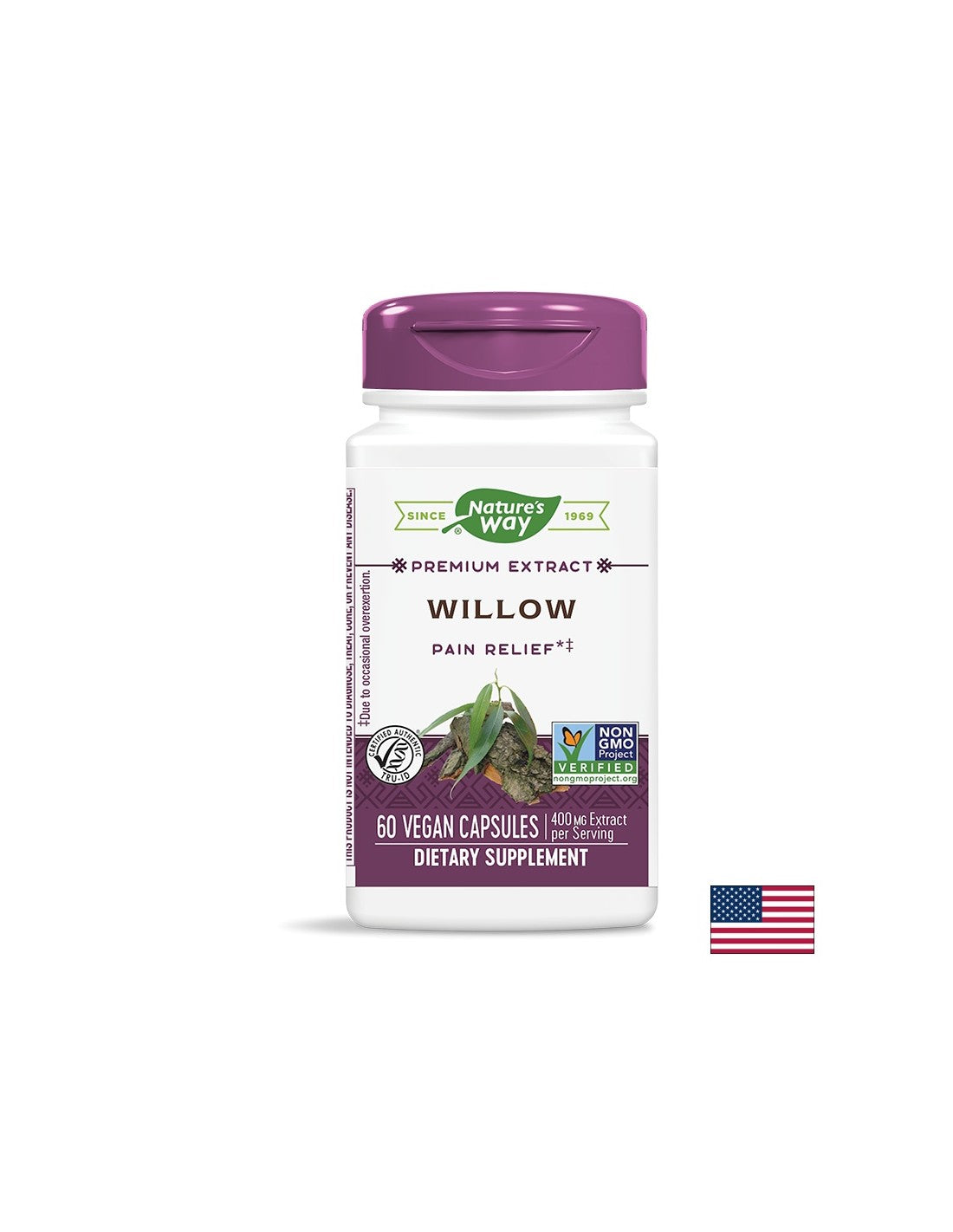 White Willow 400 mg - 60 capsules