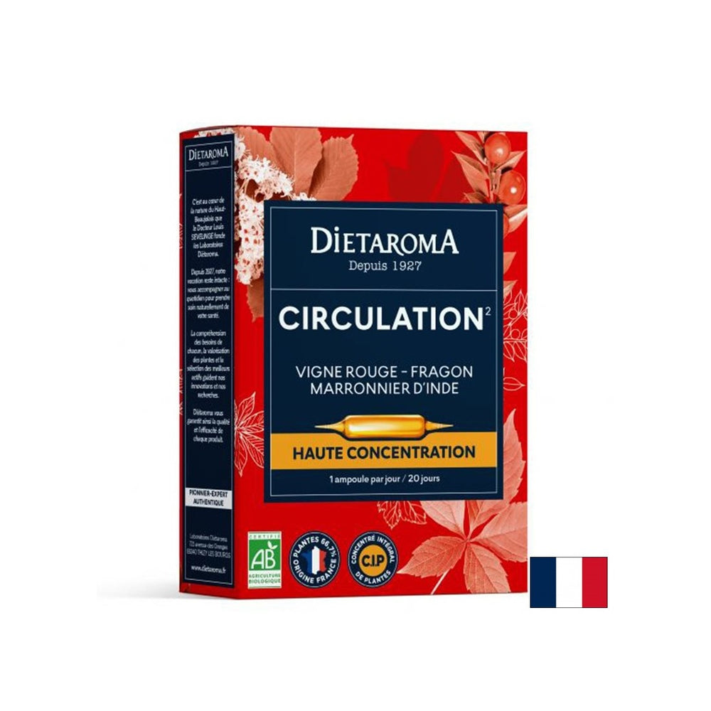 For good circulation (red vine, horse chestnut and prickly pear), 20 drinking ampoules