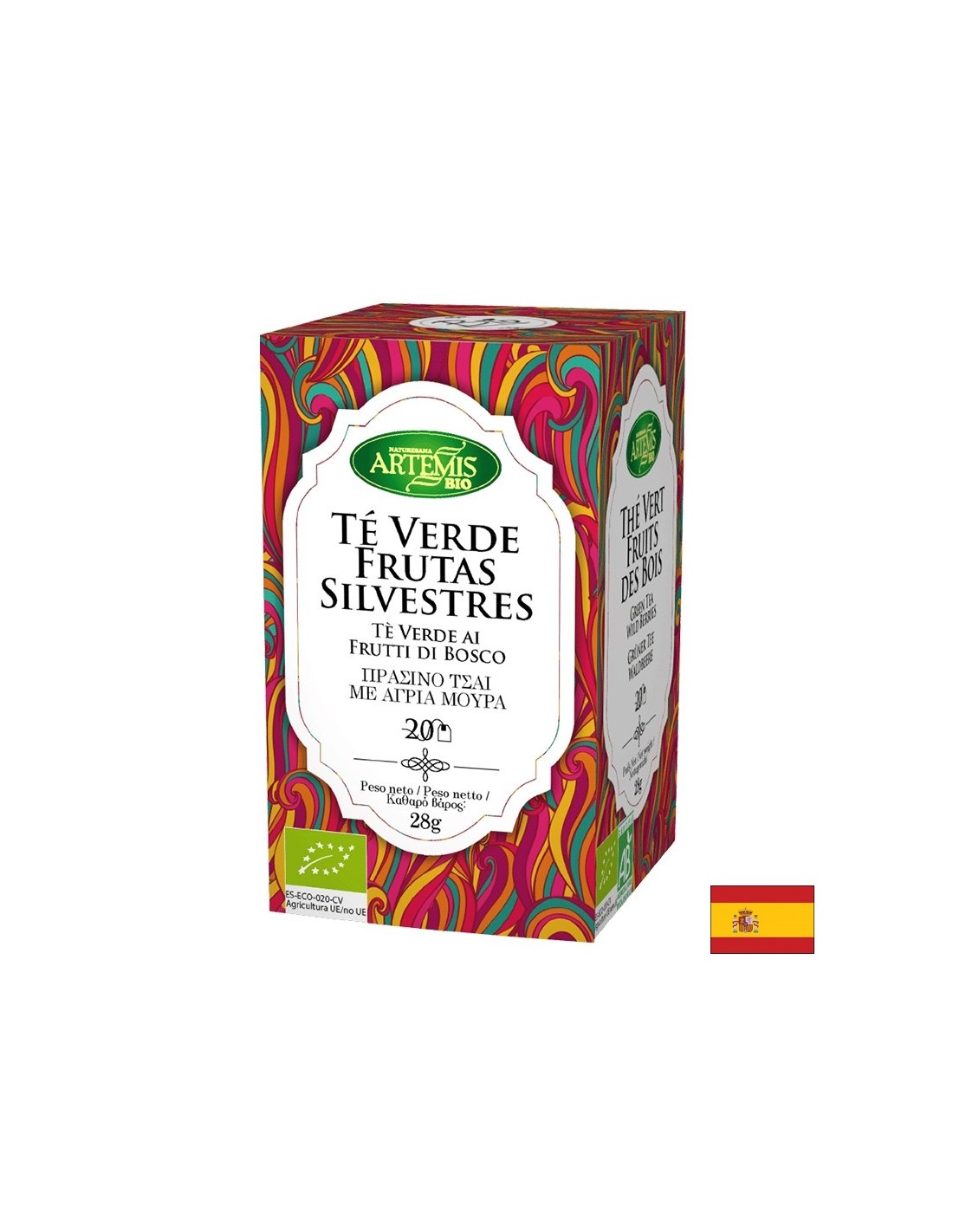 Green tea with raspberry aroma, BIO, 20 filter bags