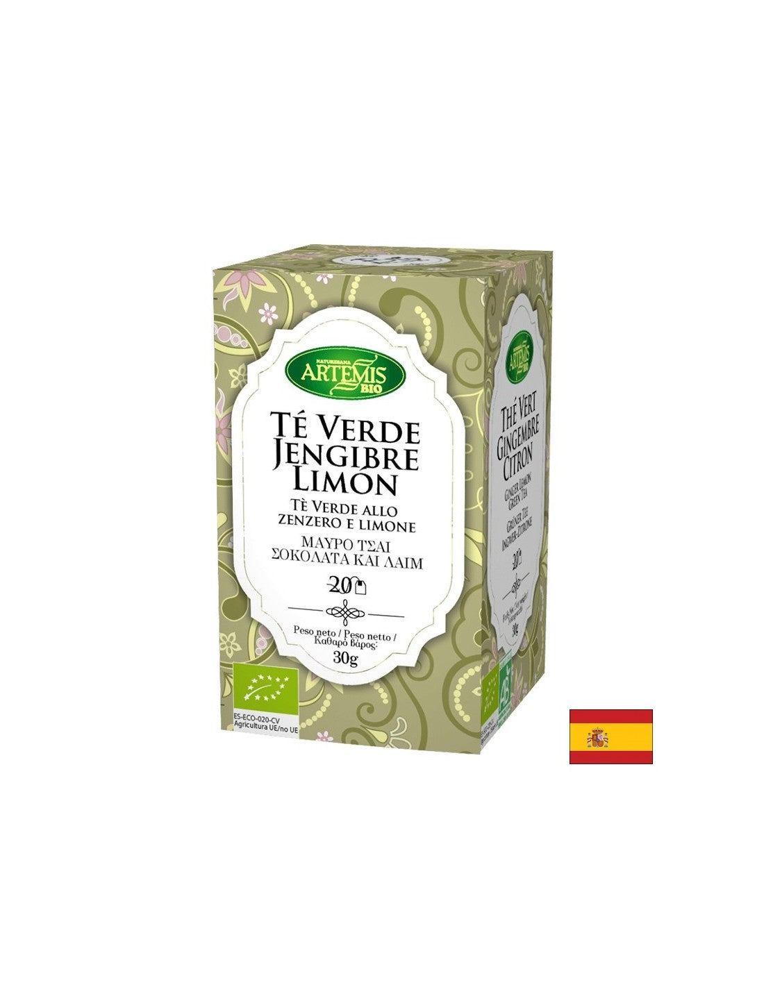 Green tea with ginger and lemon, BIO, 20 filter bags