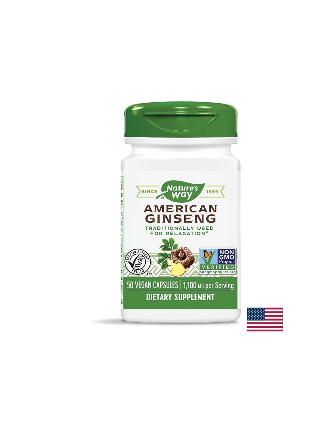 American Ginseng 550 mg - 50 capsules