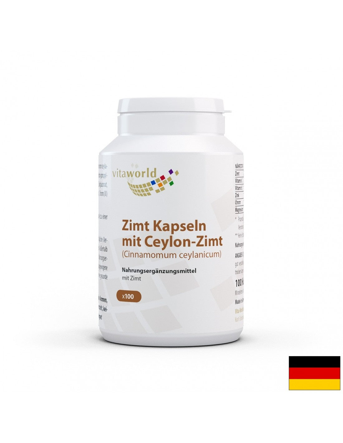 Zimt Kapseln mit Ceylon-Zimt / Ceylon fahéj, 100 kapszula