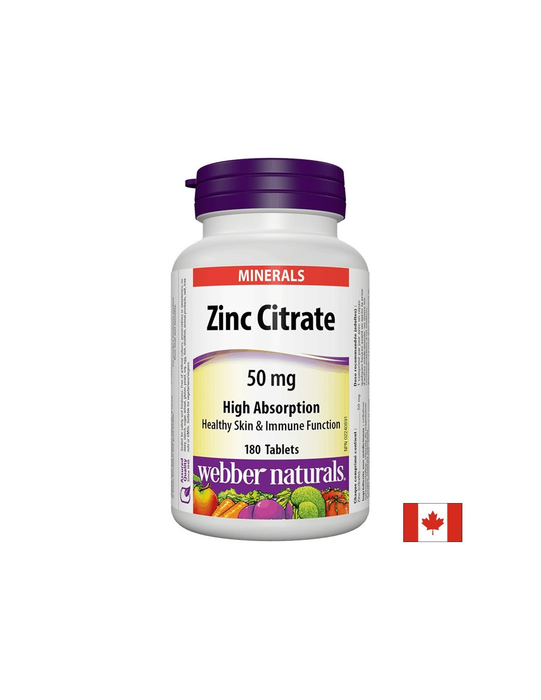 Zinc Citrate / Zinc (citrate), 50 mg, 180 tablets