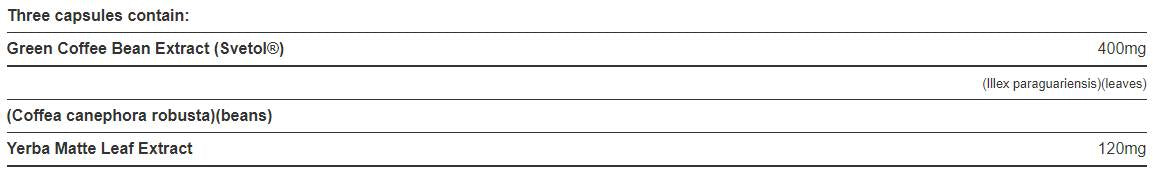 Green Coffee Bean Extract 400 mg / Svetol - 42 capsules