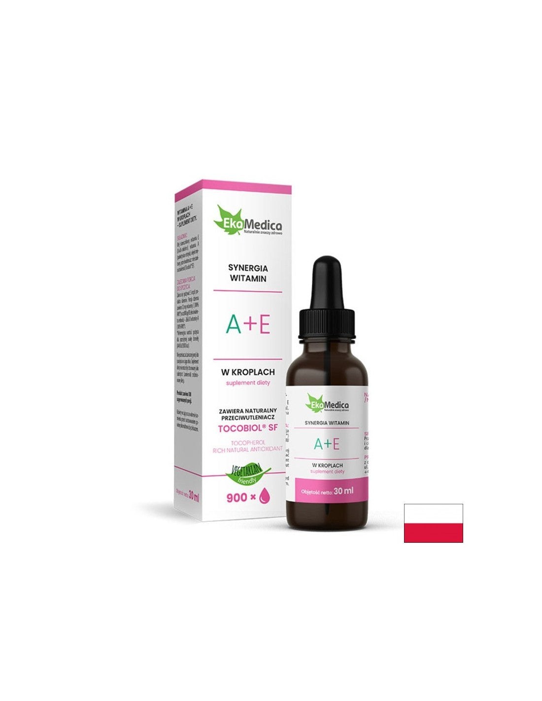 Vision - Vitamins A+E, drops 30 ml EkaMedica - Nutra Best Europe