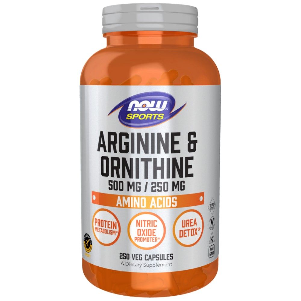 Arginina/ornitina 500/250 mg - 250 cápsulas