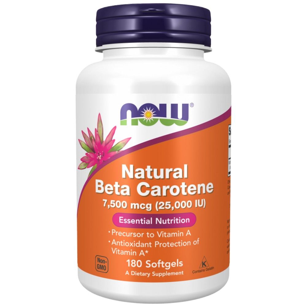 Natural Beta Carotene 25,000 IU - 180 Gel Capsules