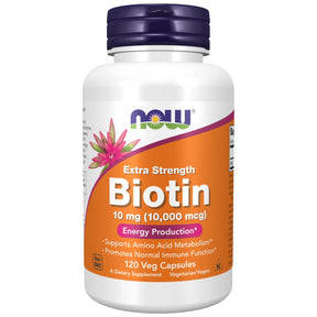 Biotin 10000 mcg / Extra Strength - 120 capsules - Nutra Best Europe