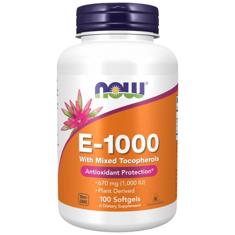 Vitaminas E -1000 Natūrali - 100 gelio kapsulės