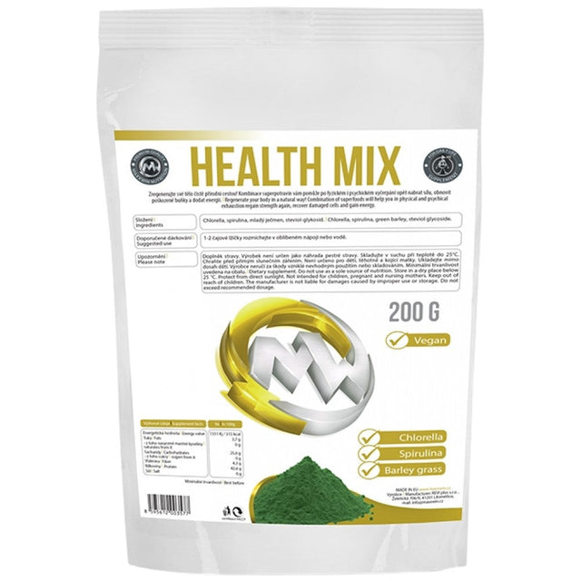 Health Mix Vegan | with Chlorella, Spirulina and Barley - 200 грама - Feel You