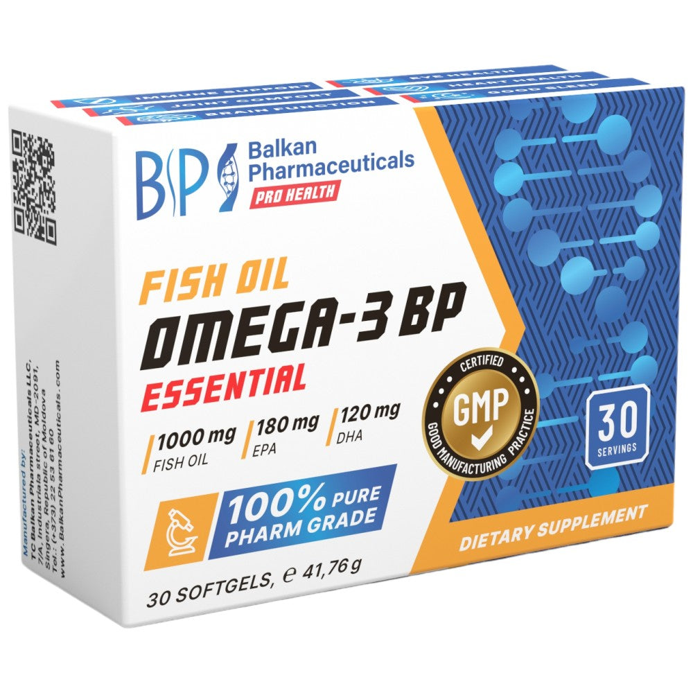 Omega -3 bp Essential - 30 gelio kapsulės