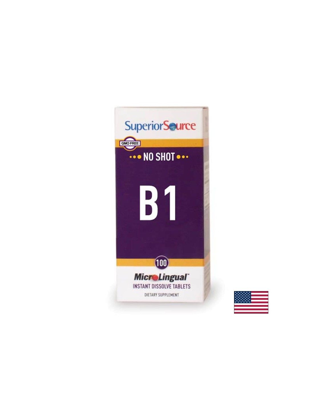 Vitamine B1 (thiamine mononitraat) - zenuwstelsel en cardiovasculaire gezondheid, 100 mg x 100 sublinguale tabletten <tc>Superior Source</tc>