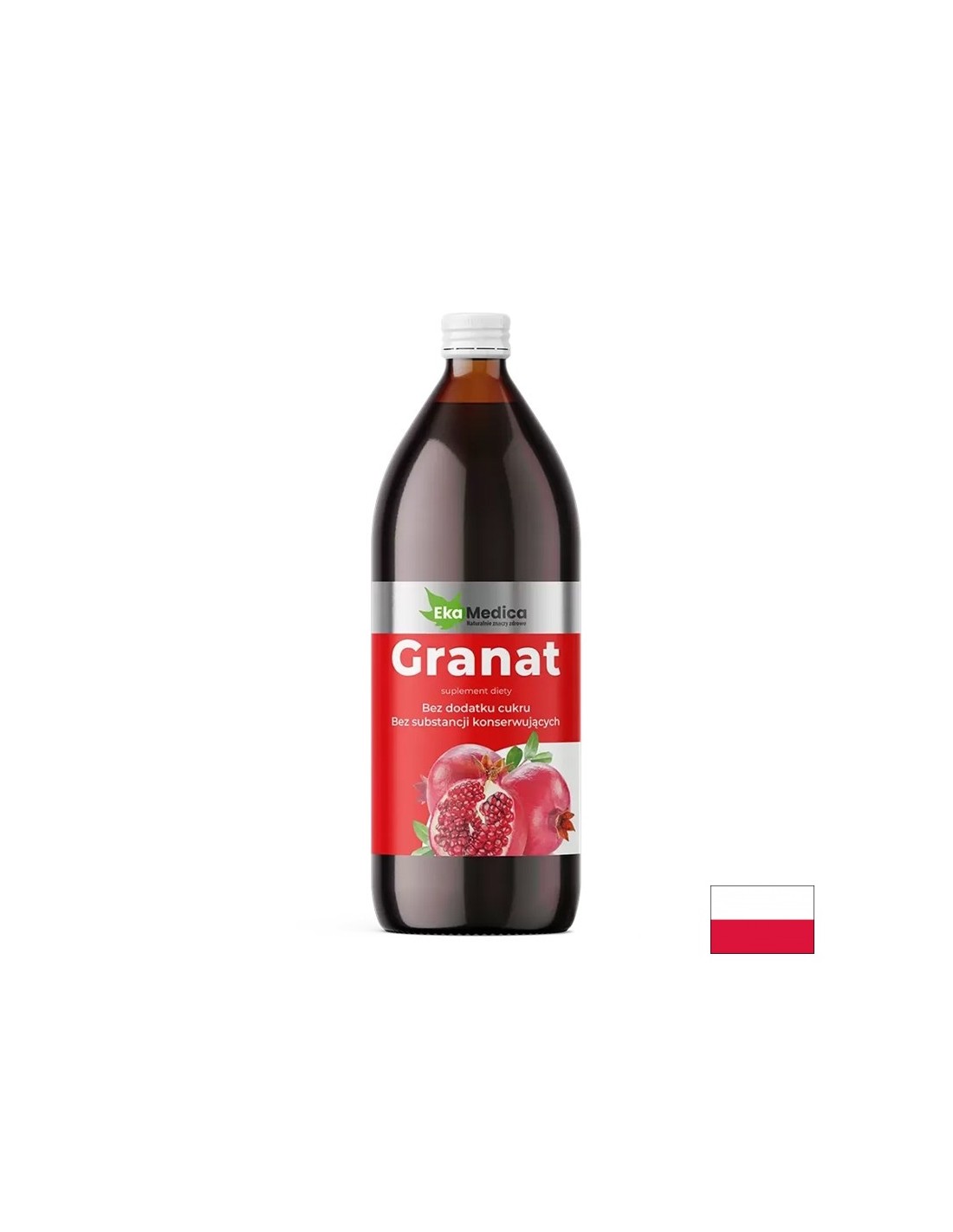 Pomegranate juice with camu camu and natural vitamin C - Antioxidant and energy tonic, 1 liter, 20 or 40 doses