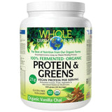 Whole Earth & Sea | 100% Fermented Organic Protein and Greens, Chocolate - 656 grams