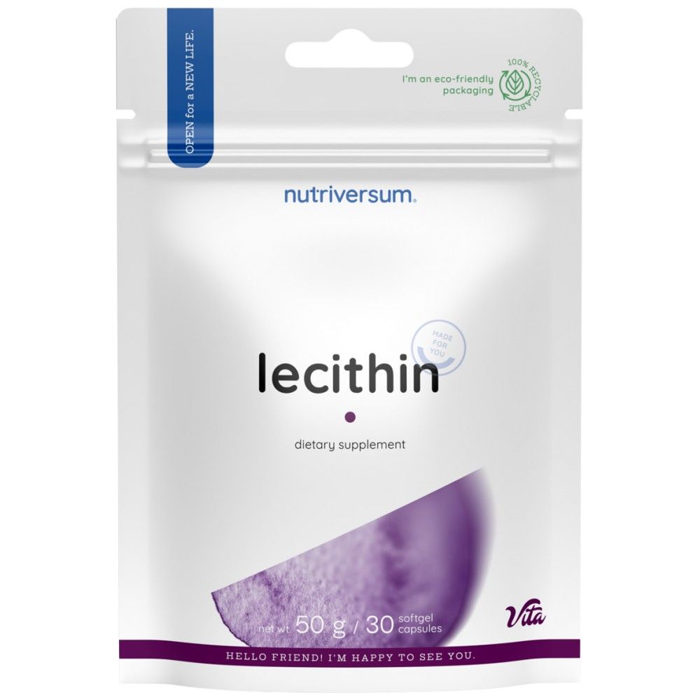 Lecithin 1200 mg | From Soybean Oil - 30 Гел капсули