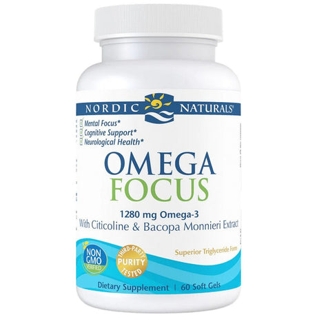 Omega Focus 1280 mg | With Citicoline and Bacopa 60 Гел капсули - Feel You