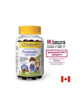 Probiotic for children and adolescents, 1 billion active cultures - good digestion and immunity, 50 fruit-flavored jelly tablets