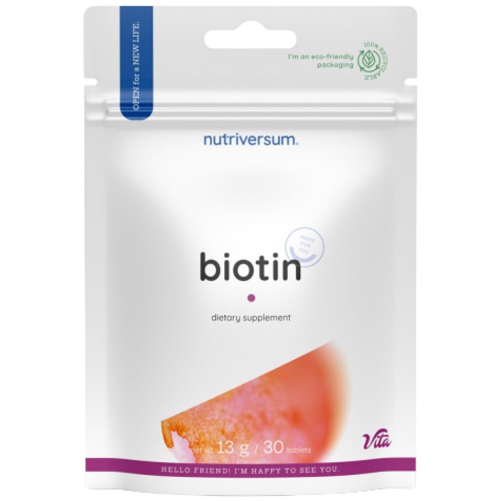 Biotinas 5000 mcg - 30 tablečių