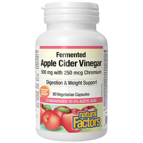 Fermented Apple Cider Vinegar 500 mg | Plus Chromium 250 mcg - 90 capsules - Nutra Best Europe