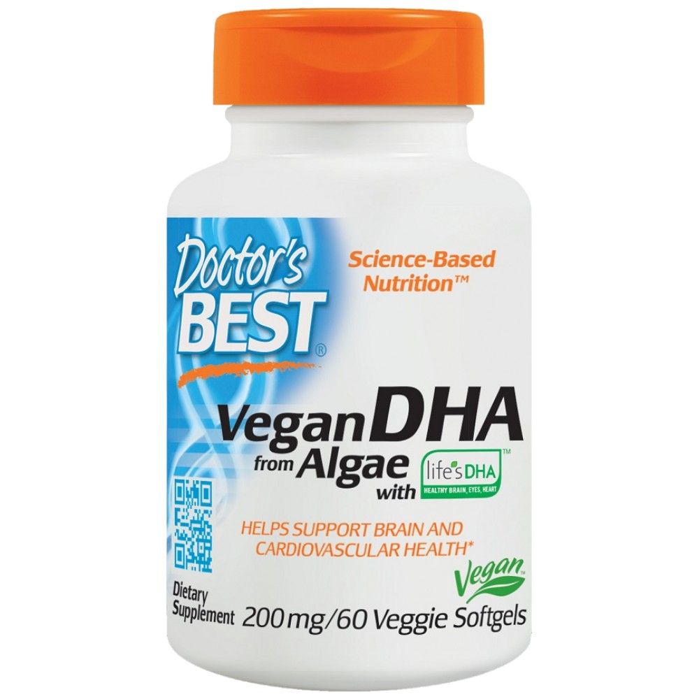 Beste veganistische DHA van algen 200 mg - 60 gelcapsules