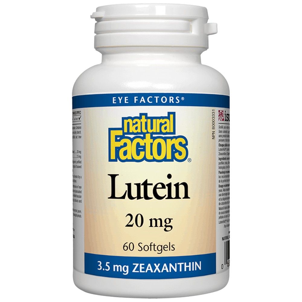 LUTEIN 20 mg | Su Zeaxanthin - 60 gelio kapsulių