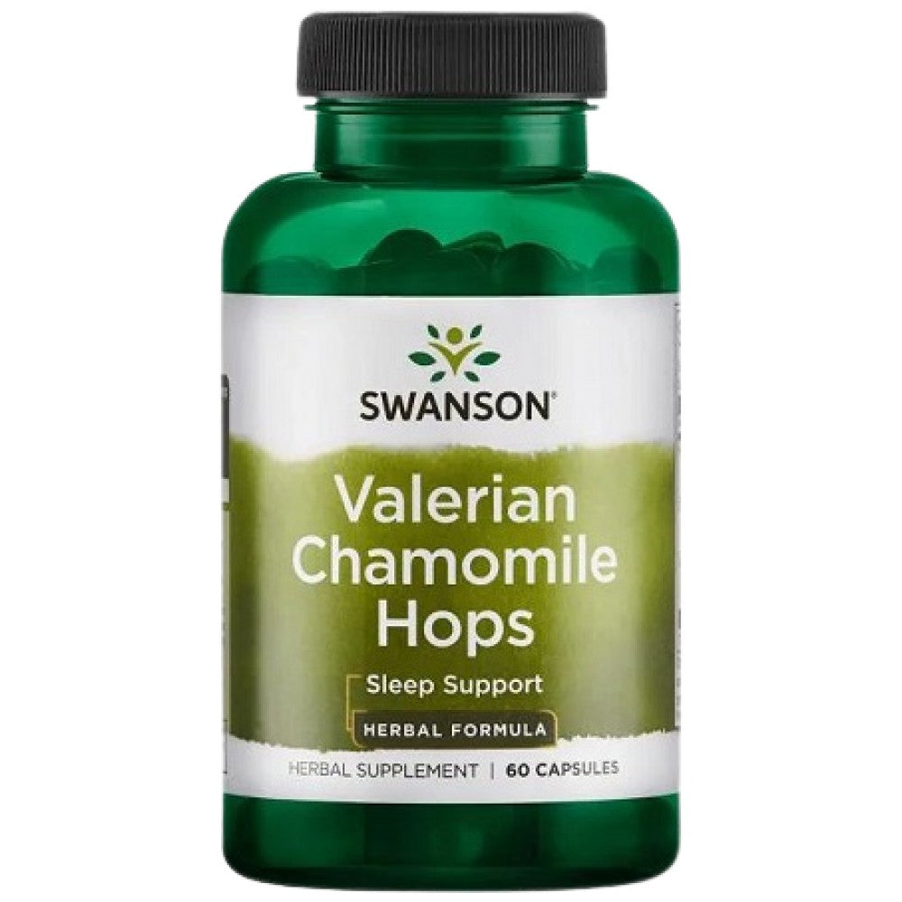 Valerian, Chammomile an Hops 60 Kapselen