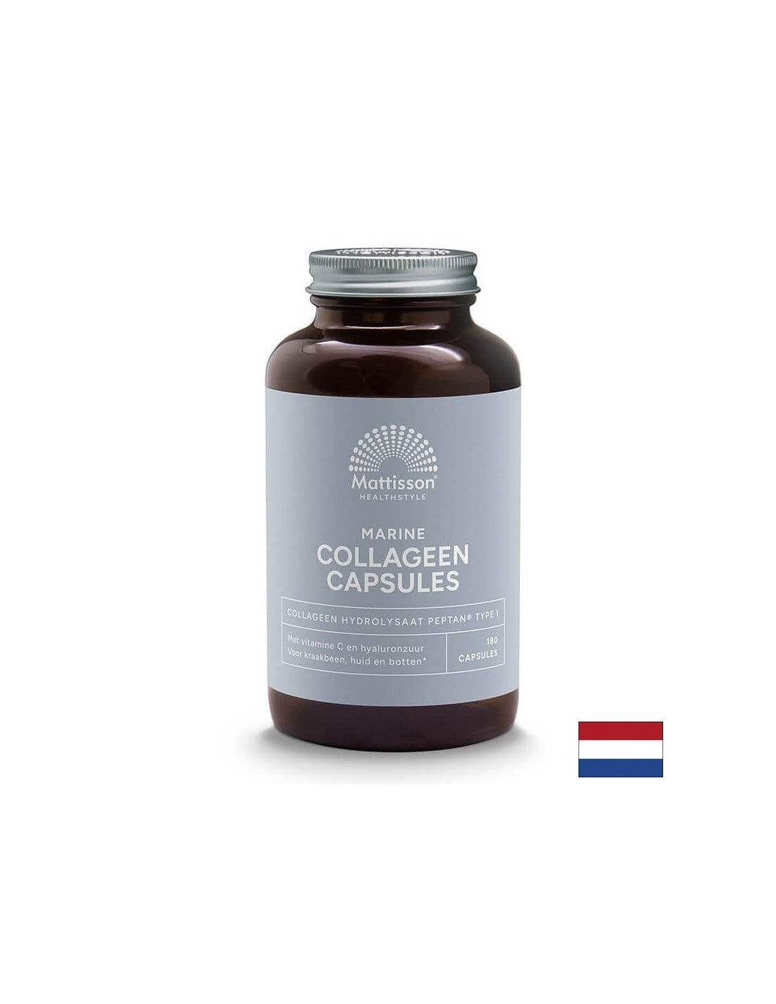 Fish collagen (type 1) with vitamin C and hyaluronic acid - Marine Collagen Peptan, 180 capsules Mattisson Healthstyle
