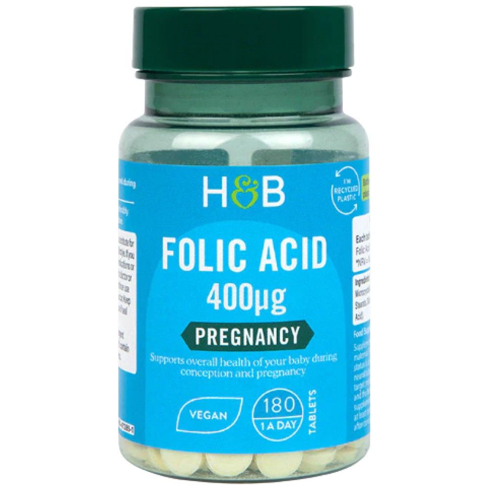 FOLIC ACID 400 MCG - 180 tablets