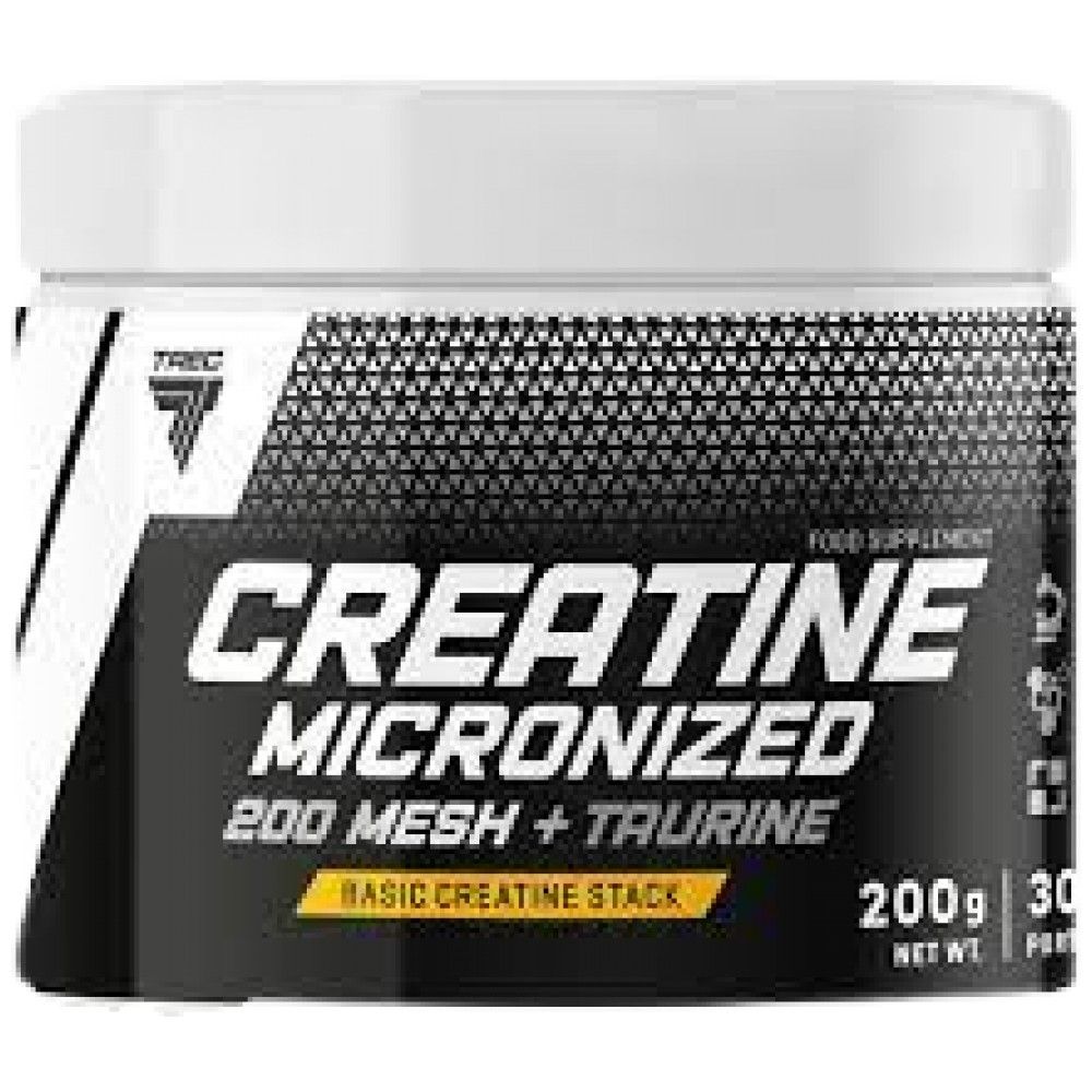 Creatine Micronized 200 Mesh + Taurine | High Quality Creatine Monohydrate Powder - 200 грама