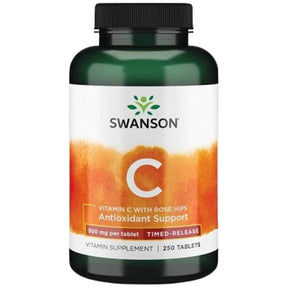 Timed-Release Vitamin C 500 mg | With Rose Hips 250 Tablets - Nutra Best Europe