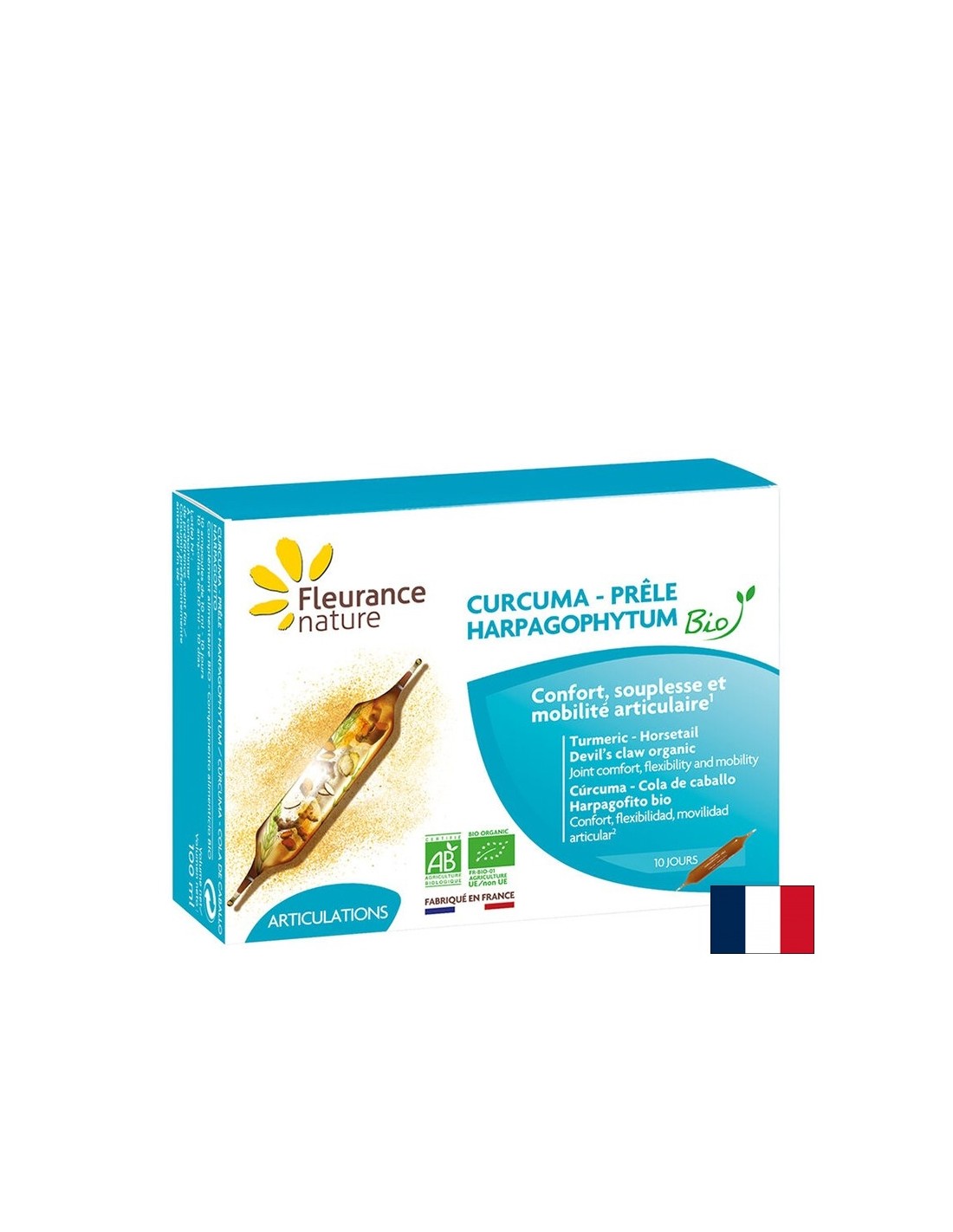 Gesond Gelenker - Turmerir + Devil's Nagel an Hursetail Bio, 10 Drénken Ampullen Fammer Natur