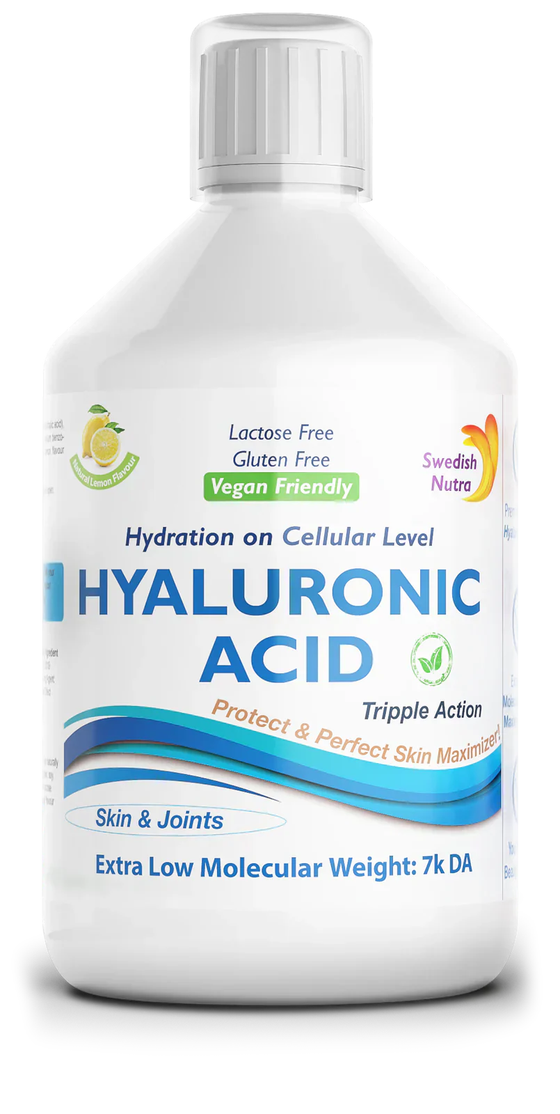 Vloeibare hyaluronzuur 100 mg - voedsel op cellulair niveau - 500 ml