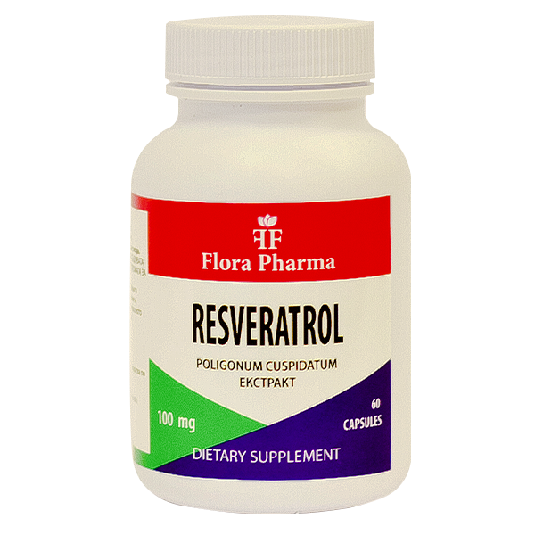 Resveratrol 100 mg/60 cápsulas, 60 dosis/Flora Pharma