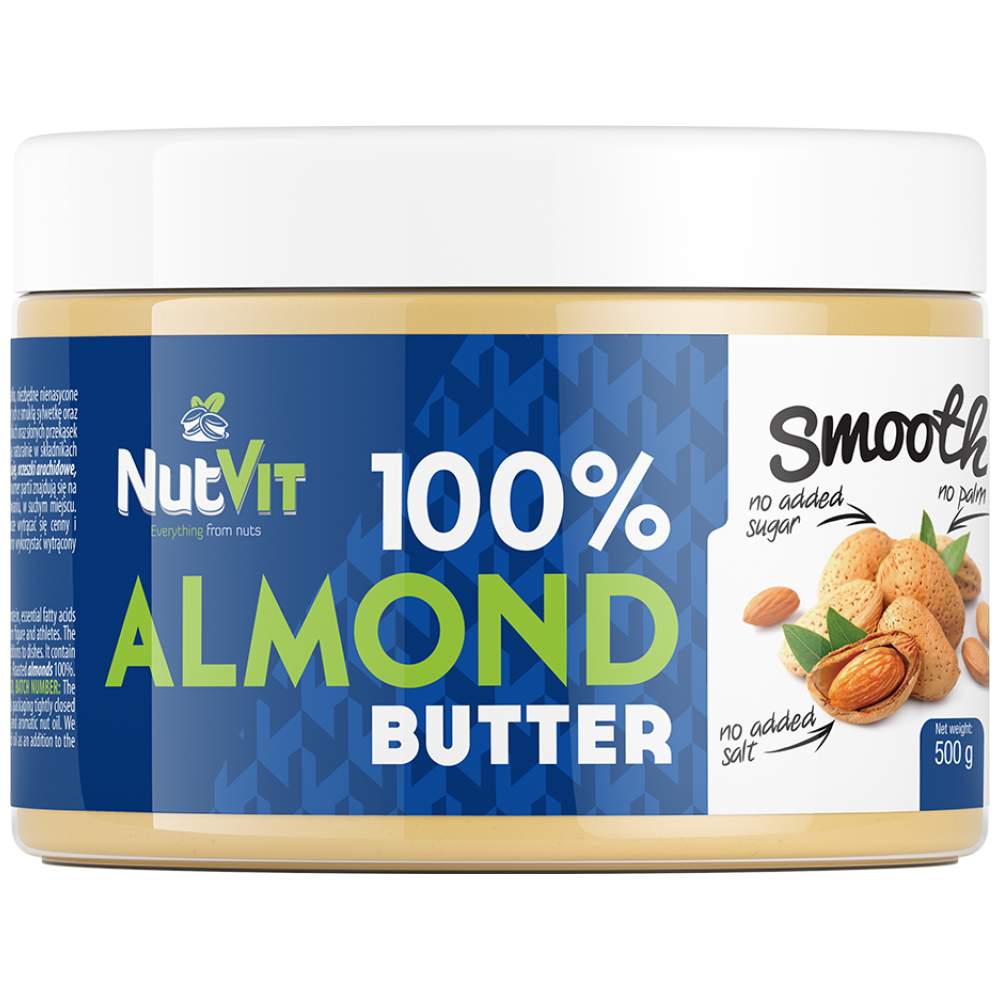 100% amandelboter glad 500 gram