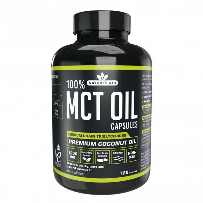 Mëttlere -chain Kokosnoss Ueleg Triglyceriden (100% MCT MCC) 1200mg 1200mg 1200mfaid Kapselen