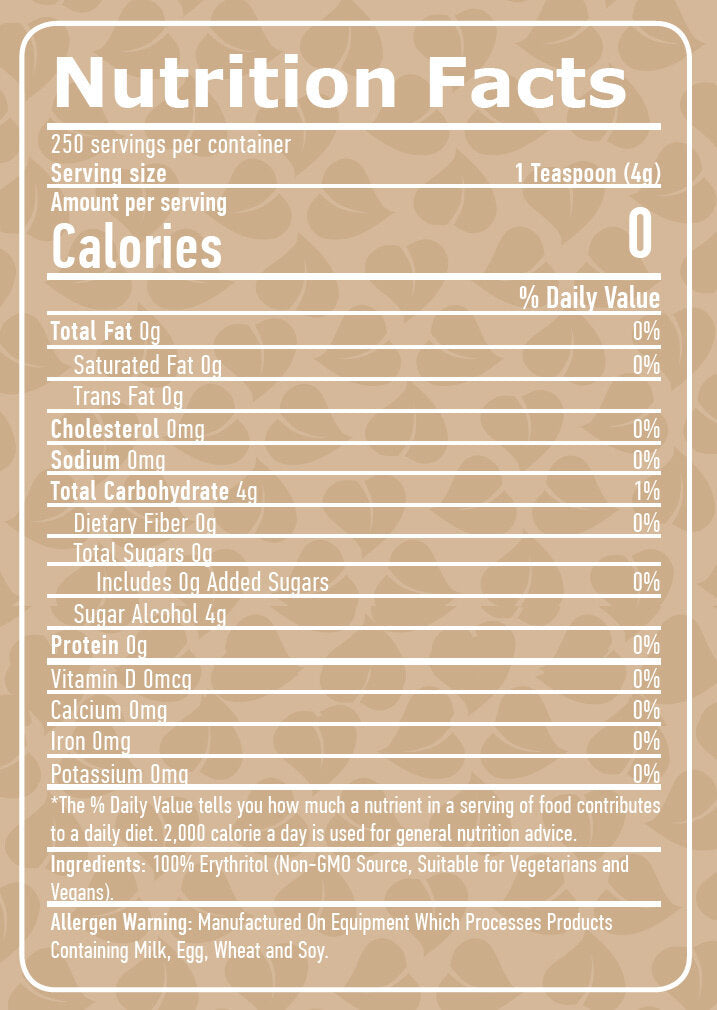 100% přírodní erythritol - 1,00 kg
