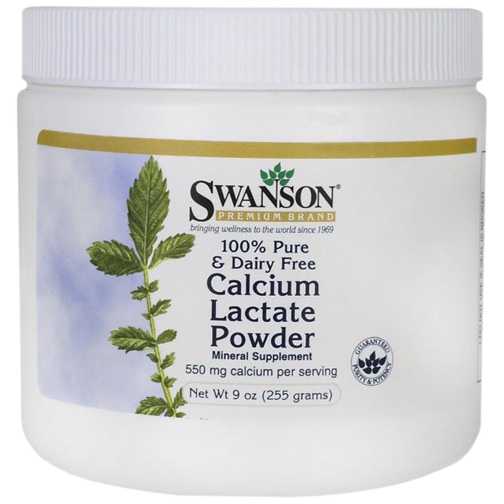 100% Pure and Dairy Free Calcium Lactate Powder 255 grams