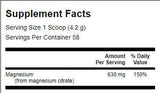 100% Pure Magnesium Citrate Powder - 227 grams