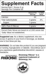 100% puur ribose poeder 300 gram
