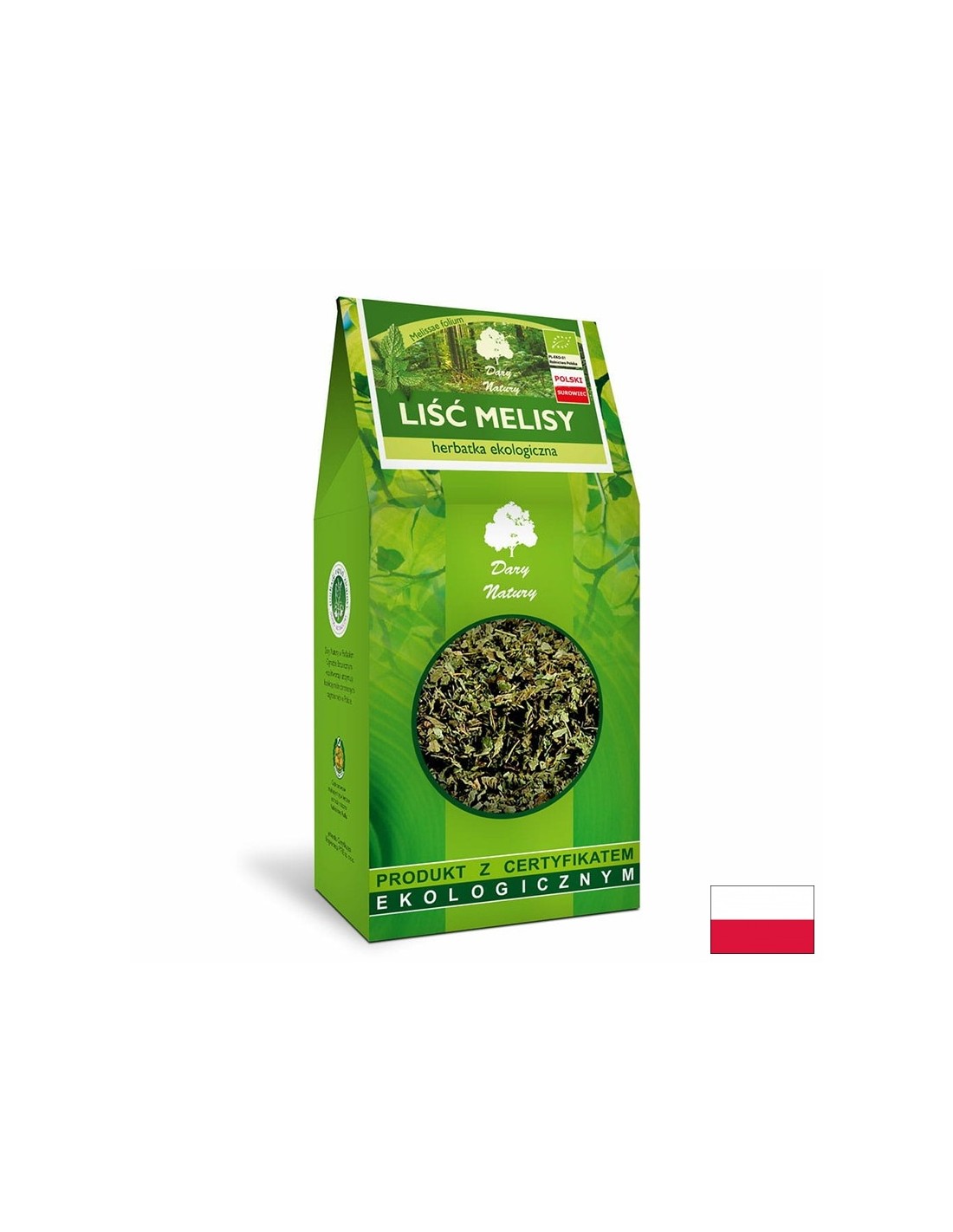 Herbata z melisy lekarskiej (liść) ekologiczna, 100 g <tc>Dary Natury</tc>