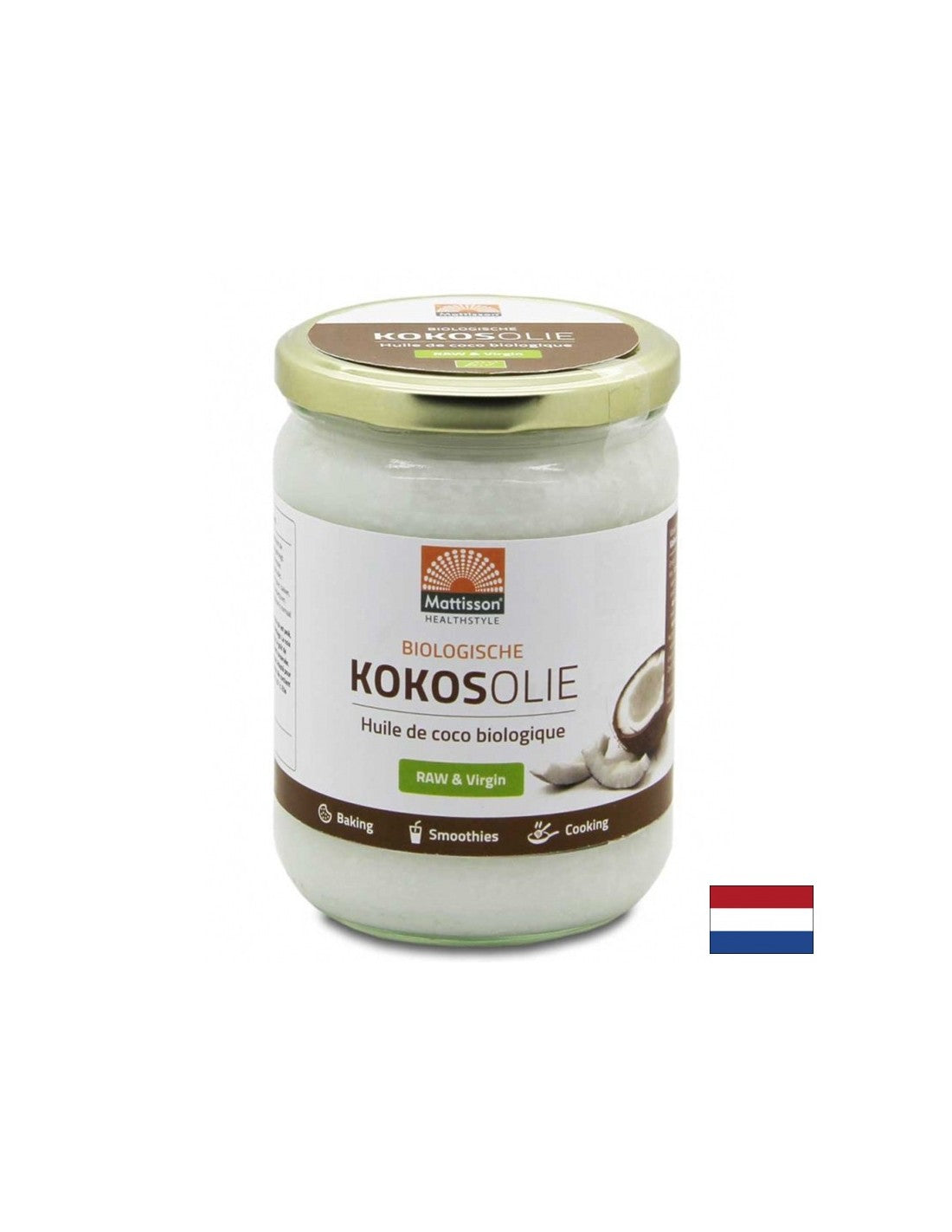100% Coconut oil (raw, cold pressed) Organic, 500 ml