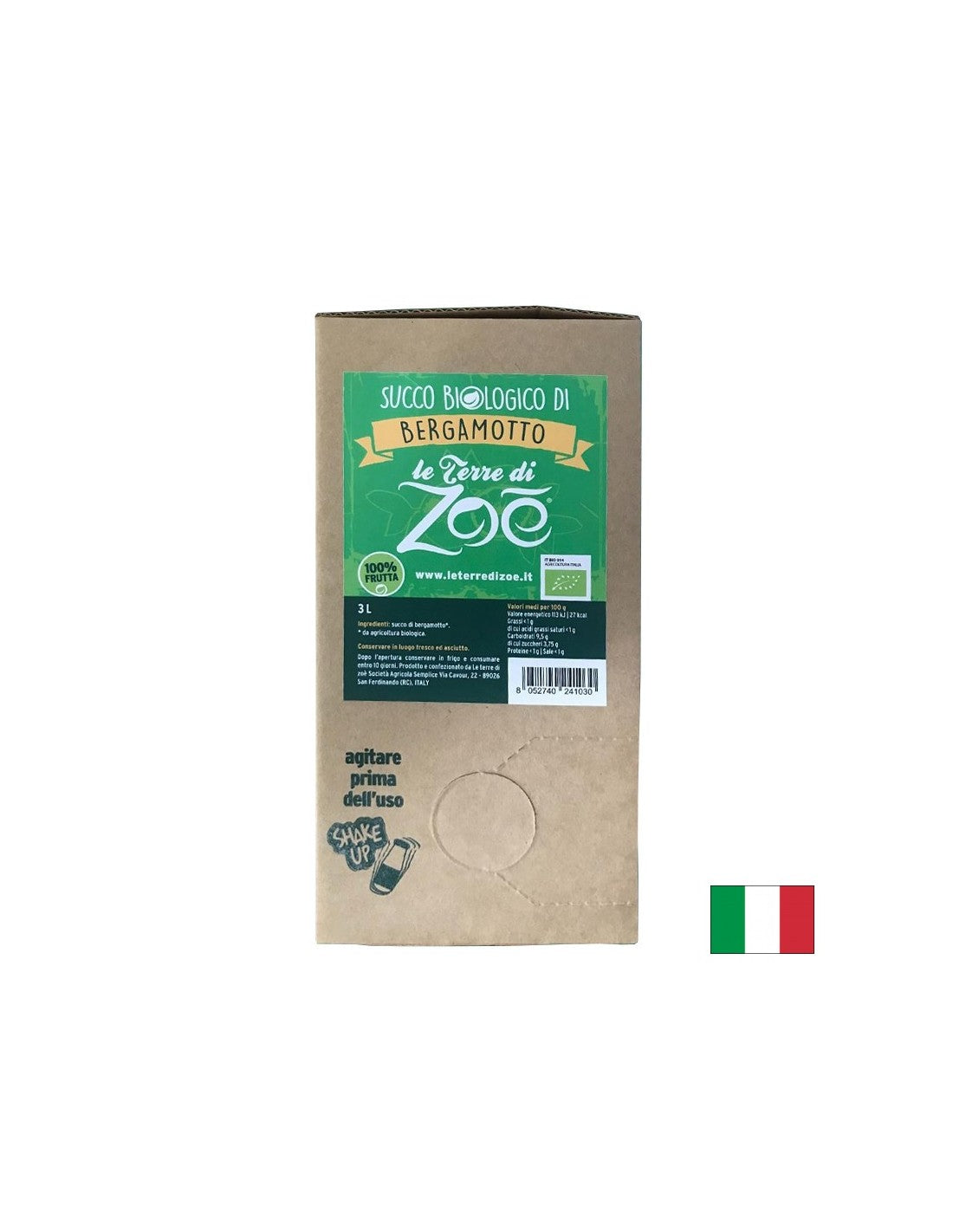 Succo di bergamotto organico al 100%, 3 L