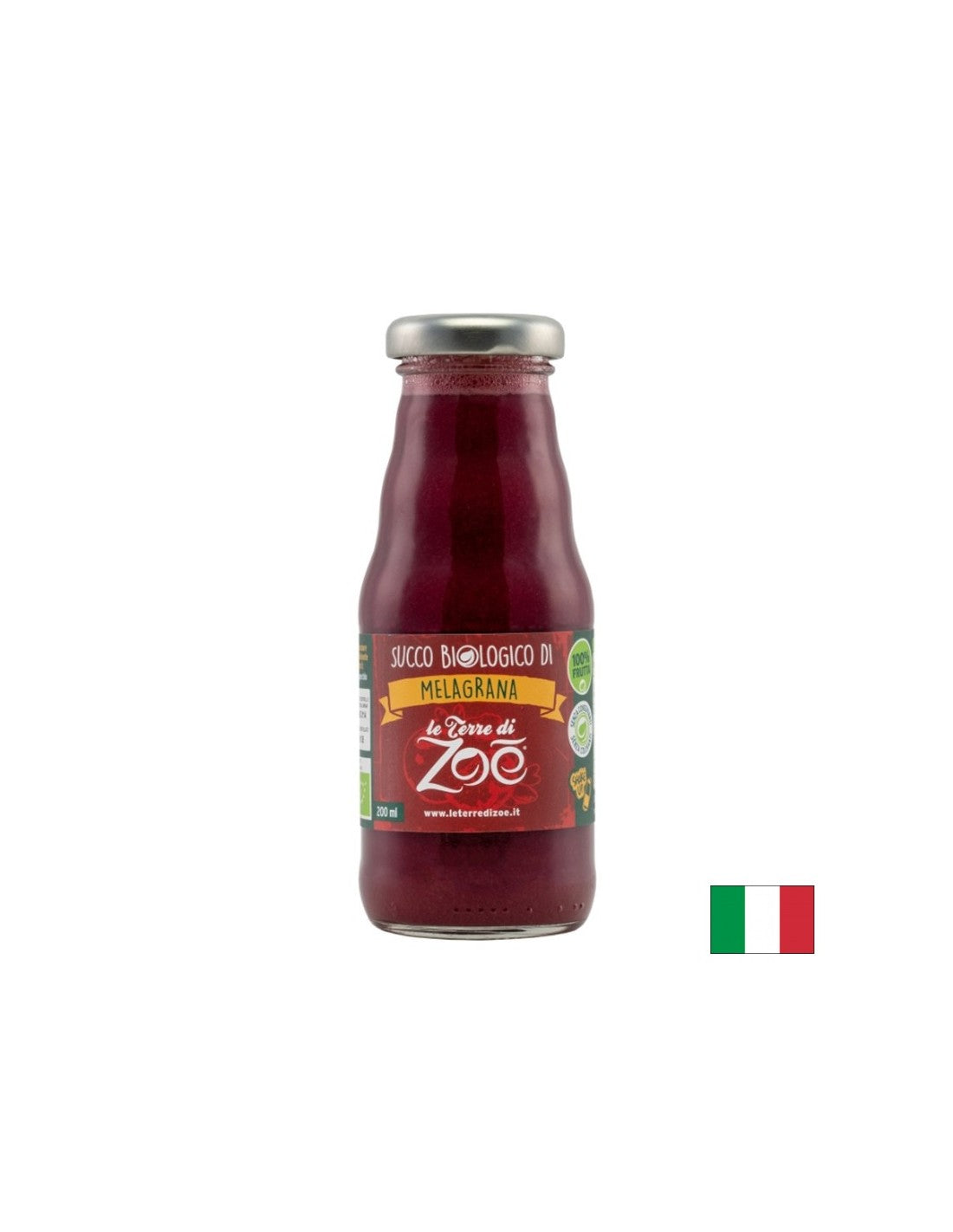 Succo di melograno organico al 100%, 200 ml