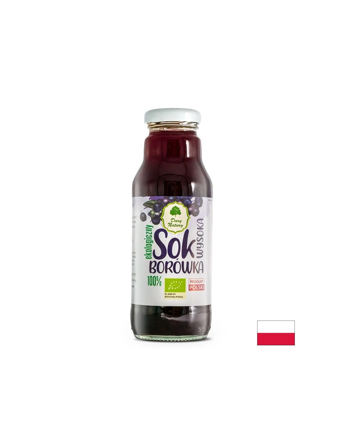 100% American blueberry juice Bio, 270 ml Dary Natury