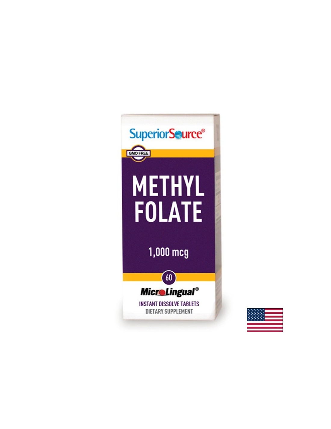 Methylfolate (metylowany kwas foliowy), 1000 mg x 60 tabletek podjęzykowych <tc>Superior Source</tc>