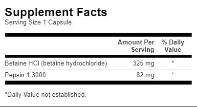 Betaine HCl Hydrochloric Acid with Pepsin - 250 капсули - Feel You