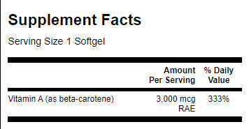 Beta-Carotene 10 000 IU - 250 Гел капсули - Feel You