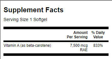 Beta-Carotene 25 000 IU - 100 Гел капсули - Feel You